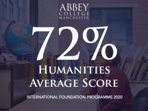 Humanities Foundation 2020 average score is 72%