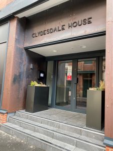 Secure Entrance of Clydesdale House
