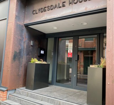 Secure Entrance of Clydesdale House